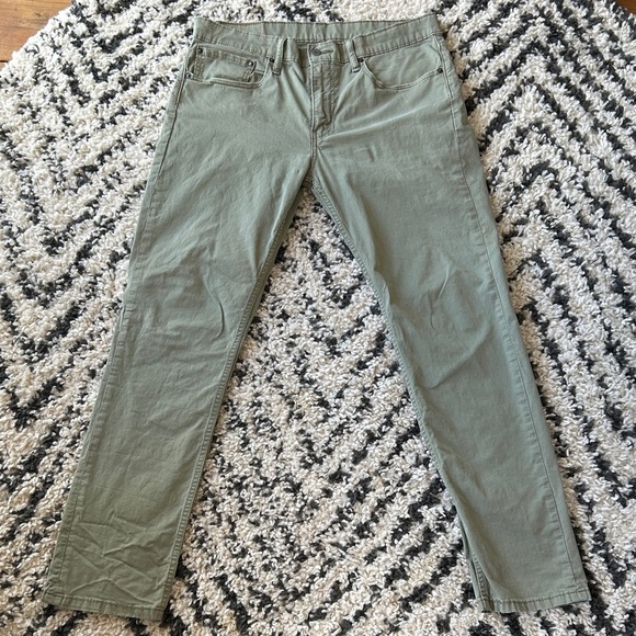Levi's women’s olive green Straight Jeans cotton blend size W34-L32 preloved - Picture 5 of 7